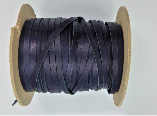 Känguru- Flechtband- Flechtlederriemen- Meterware  4 mm lose - Cognac